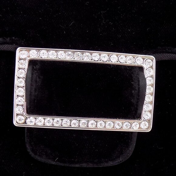 Cole Haan After 5 Evening Clutch Velvet Black Rhinestones - Picture 3 of 5